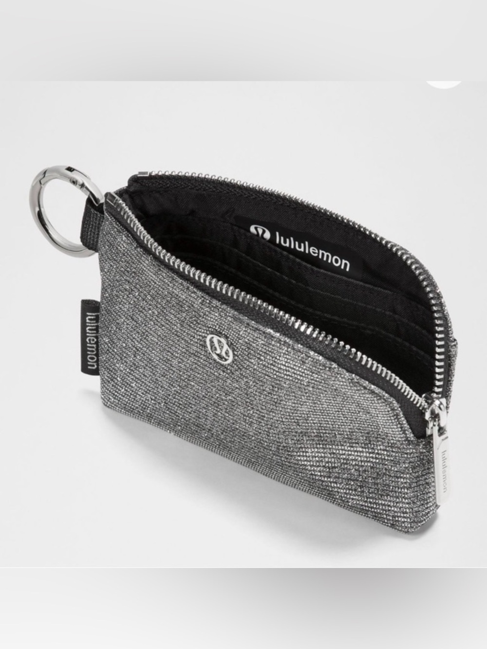 NWT Lululemon clippable card pouch glitter